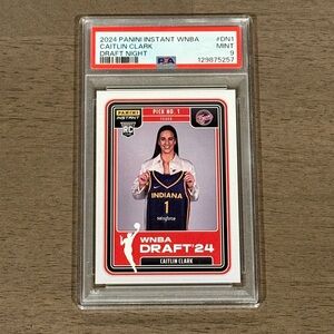 Caitlin Clark - 2024-25 Panini Instant WNBA Draft Night #DN-1 (RC) - PSA 9